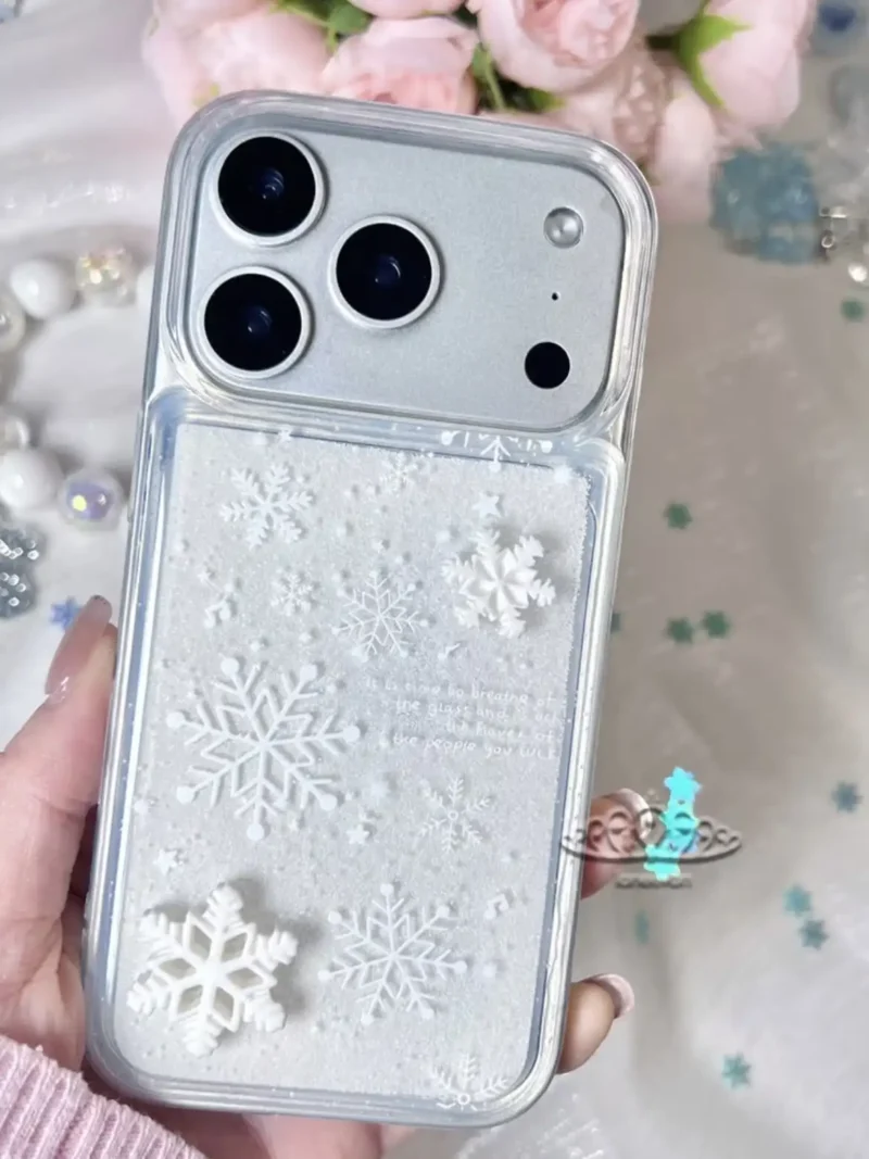 Liquid-sand Snowflake Phone Case For iPhone 3 Liquid-sand Snowflake Phone Case For iPhone