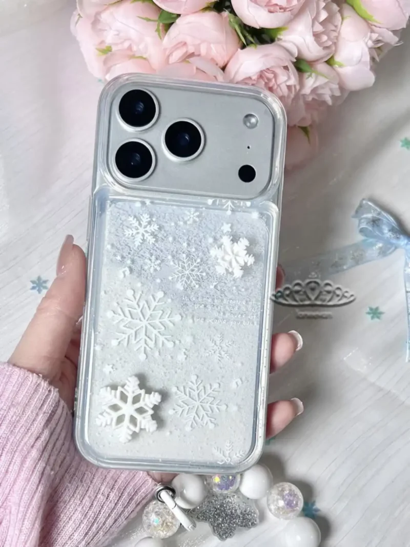Liquid-sand Snowflake Phone Case For iPhone 5 Liquid-sand Snowflake Phone Case For iPhone