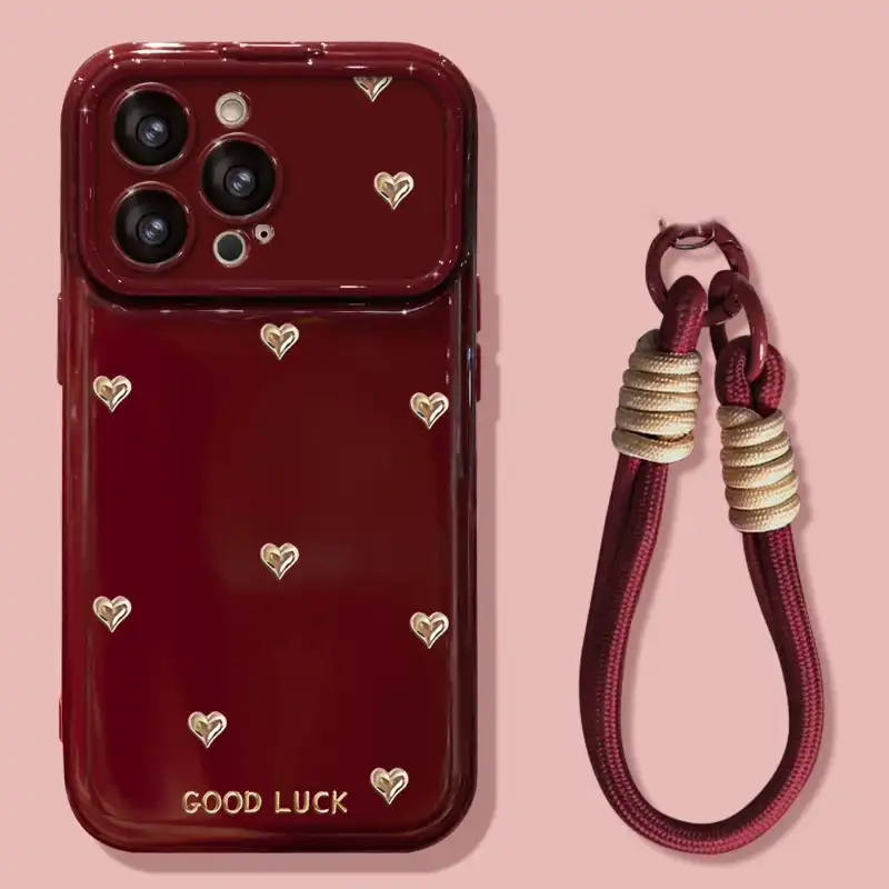 Makeup Mirror Lens Protector Heart iPhone Case Lucky Bow Back Cover