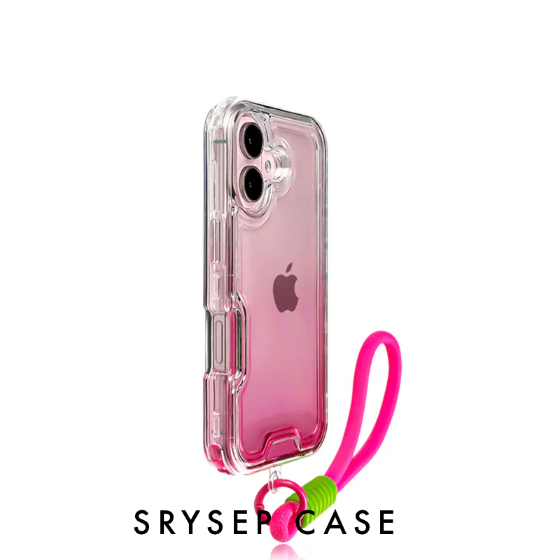 iPhone Lanyard Series - Gradient Design Clear TPU Phone Case