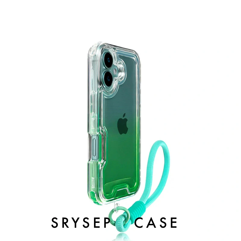 iPhone Lanyard Series - Gradient Design Clear TPU Phone Case
