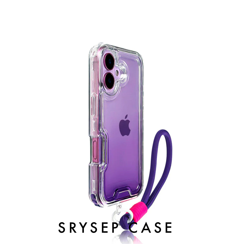 iPhone Lanyard Series - Gradient Design Clear TPU Phone Case