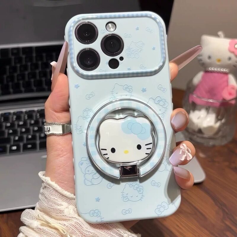 Cuteness Kitty Mirror Stand Phone Case for iPhone
