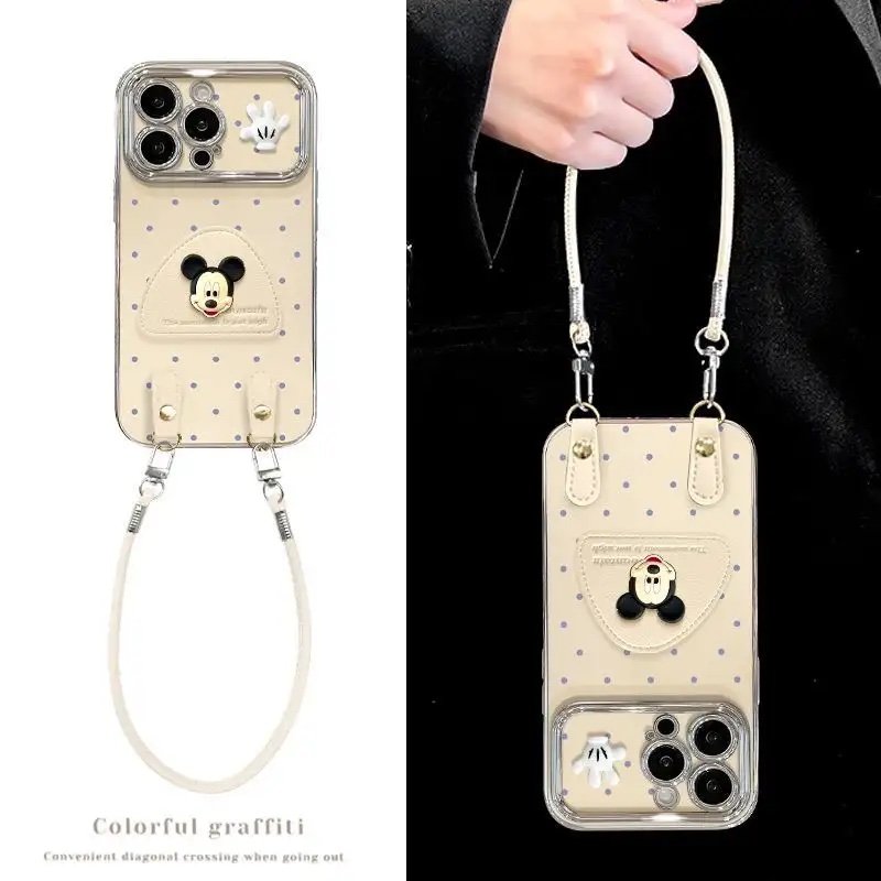 img_9900 Cartoon 3D Mickey Mouse Popsockets Phone Case for iPhone with Lanyard